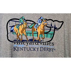 Vineyard Vines Men's L Gray 146th 2020 Kentucky Derby Short Sleeve T-Shirt